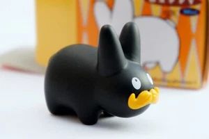 Kidrobot Kozik Series Mini Happy Labbit 1.5" Black Pride Mustache Art Figure - Picture 1 of 3