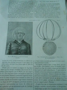 Moustiquaire de poche à l'usage des voyageurs Gravure Print 1893 - Imagen 1 de 1