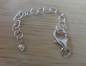 Sterling Silver 8 cm or 3.25" Extension Chain & Balloon Lobster clasp to connect - Picture 1 of 5