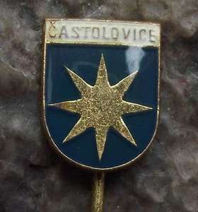 Castolovice Czechoslovakia Town Heraldic Crest Official Star Coat Arms Pin Badge - Picture 1 of 6