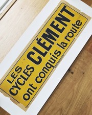 Original Vintage Poster CYCLES CLÉMENT 1920s Linen backed