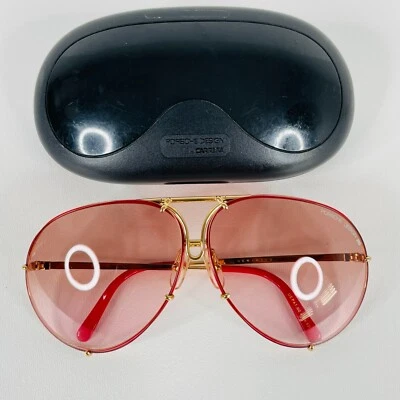 Gafas de sol de colección Porsche Design by Carrera Aviator 5621 36 135 rojas y doradas con estuche Foto 1 de 4