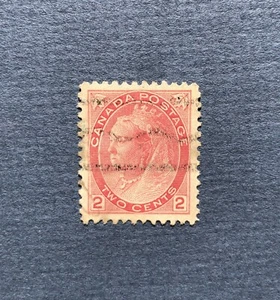 🇨🇦Canada Stamp Precancel 2c Queen Victoria Style T, Scott#77xx 1899 - Picture 1 of 2