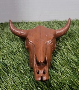 Vintage 90s Red Mill Mfg Steer Skull w/ Horns Figure Bull Head Cattle Longhorn - Picture 1 of 19