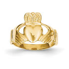 14k Yellow Gold Polished Ladie's Claddagh Ring D1864 Size 6