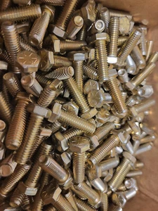 3/8"-16 x 1-1/4" Grade 8 Yellow Zinc Finish Hex Cap Screw Lot 150 - Picture 1 of 1