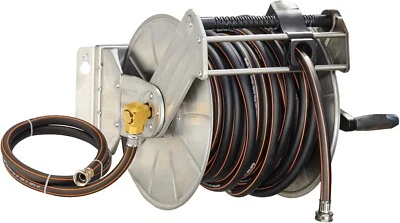 Giraffe Tools Stainless Steel Garden Hose Reel Heavy Duty with 5/8" x 100ft Hose - Image 1 of 4