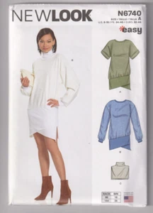 6740 NEW LOOK - Sweatshirt DRESS - Sz 6/8/10/12/14/16/18 B 30.5-40" - Picture 1 of 2