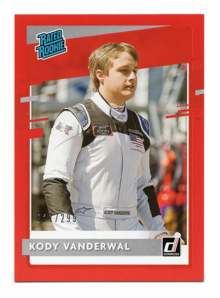 2021 Donruss Rated Rookie Red #30 Kody Vanderwal RC 021/299 - Image 1 of 1