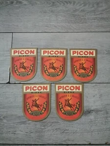 Lot de 5 Ancien Sous Bock-Picon-Bière-Apéritif à l'orange neufs