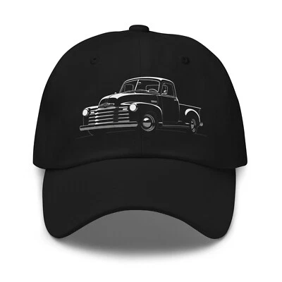1953 Chevy 3100 Pickup Dad Hat – Vintage Classic Truck Silhouette Hat - Image 1 of 4