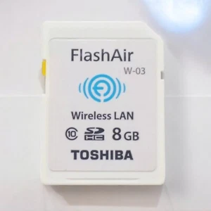 TOSHIBA W-03 FlashAir 8GB Memory Card Wireless Lan SDHC Class10 Made in Japan - Picture 1 of 3