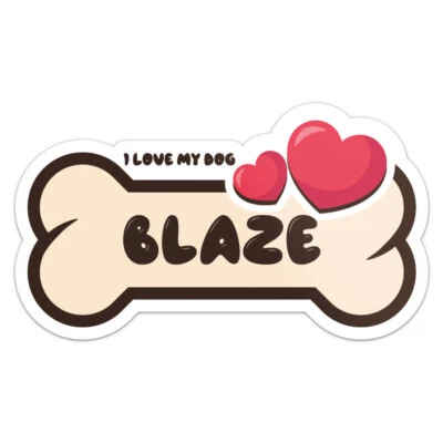 Blaze Dog Name Vinyl Decal Waterproof Car Bumper Sticker - Image 1 of 4