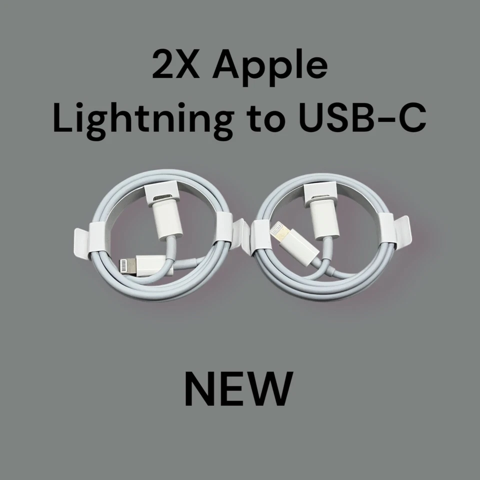Apple 2X USB-C iPhone Fast charging 2 Pack OEM iPhone Cable NEW - Image 1 of 1