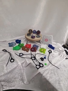 6 Beyblade Lot W/11 Launchers And Pull Strips - Picture 1 of 14