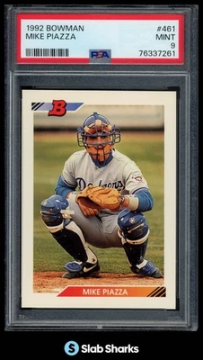 Bowman #461 Mike Piazza 1992 radiocontrol novato PSA 9 Foto 1 de 4