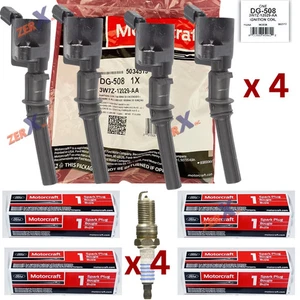 DG508 Ignition Coils and Motorcraft Spark Plug SP479 Fits Ford F150 Lincoln 5.4L - Picture 1 of 3
