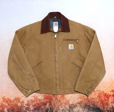 Hecho en EE. UU. J01 BRN Carhartt Detroit Chaqueta Talla M Vintage Japón - Imagen 1 de 4