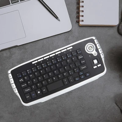 2.4G Wilreless Keyboard Multi Function Plug and Play 78Keys Trackball for PC - Image 1 of 4
