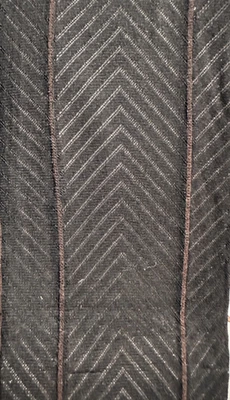 Unique Jet Black Chevron Semi-Opaque Tights S/M Dark Brown Seams Ellen Tracy NOS - Image 1 of 4