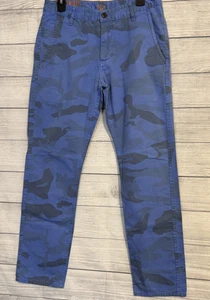 Dockers Pantalone Uomo 31x32 Blu Mimetico Denim Cotone Utility Streetwear CE - Foto 1 di 6