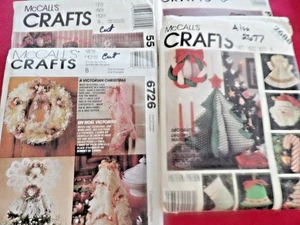 CHRISTMAS  4 MCCALLS  DECOR CRAFT SEWING PATTERNS TREE SKIRT/ORNAMENTS AND MORE - Picture 1 of 6
