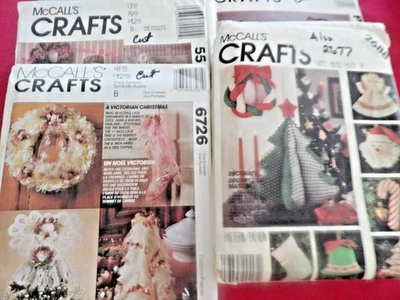 CHRISTMAS  4 MCCALLS  DECOR CRAFT SEWING PATTERNS TREE SKIRT/ORNAMENTS AND MORE - Image 1 of 4