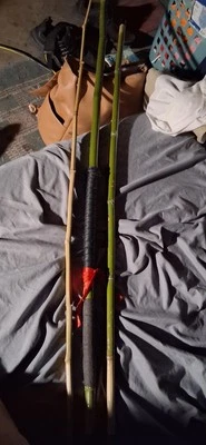 3piece Hand Crafted Bamboo Cane Pole - Image 1 of 4
