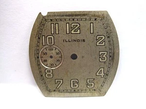 Antique Illinois Watch Fancy Nice Dial 26x26.5 mm in Size. 2nd Hand @ 9 o'clock. - Picture 1 of 2