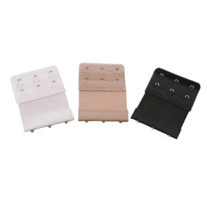 3pcs Women's Elastic Bra Lingerie Extenders 3-Hooks 2 Rows Extension Straps in - Picture 1 of 4