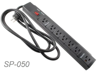 CablesOnline, 7 Outlets 1200J Surge Power Strip w/6-foot Right-Angle Cable - Image 1 of 4