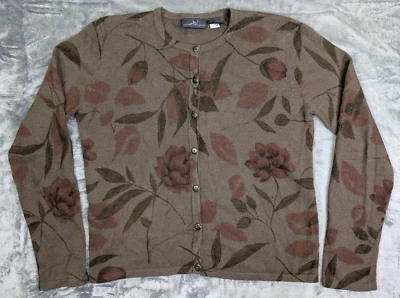 Свитер женский Andrea Viccaro S оливковый кардиган с цветочным рисунком шерсть ягненка ангора бизнес - Изображение 1 из 4