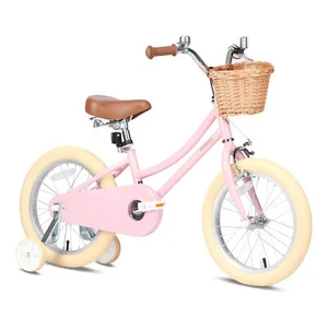 Petimini 18" Child Bicycle with Basket, Bell, and Training Wheels, Pink (Used) - Picture 1 of 5