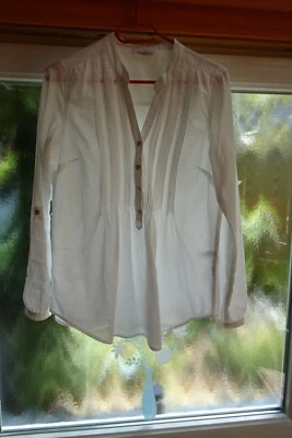 C&A Yessika  Langarm Bluse / Tunika Gr.38 Weiß Top - auch als Umstandsmode - Bild 1 von 2