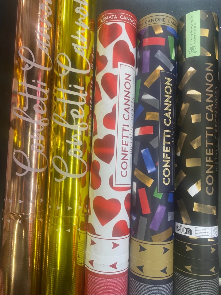 Cañones de confeti de aluminio grandes/cañones de fiesta Foto 1 de 1