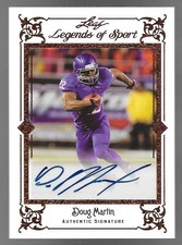 2012 Leaf Legends Of Sport #DM3 Doug Martin Base Rookie Autograph Card