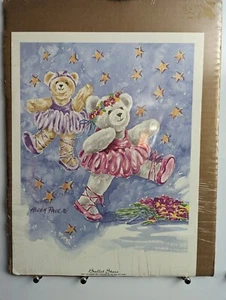 "Estrellas de ballet"" 10x13 Impresión artística de dos osos danzantes por la artista Helen Paul HP207 - Imagen 1 de 1