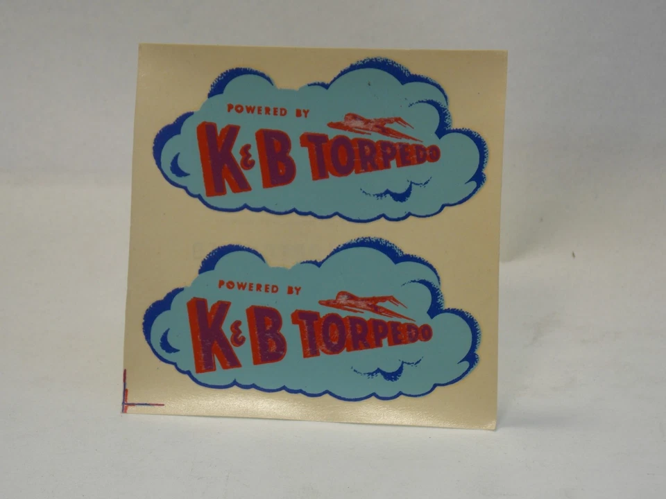 OLD STOCK ORIGINAL K&B TORPEDO WATER SLIDE DECAL - Image 1 of 1