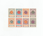 czechoslovakia block of 8 advertising cinderella stamps