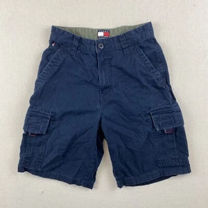 Tommy Hilfiger Boys Cargo Shorts Size 12 Navy Blue 24"Waist 8.5"Inseam - Picture 1 of 12