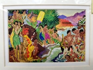 Nuevo en caja Eugene Savage Arte Archivo Giclee Estampado ""Festival del Mar"" Isla Legado - Imagen 1 de 4