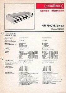 Service Manual-Anleitung für Nordmende HiFi 7500 VS 2.164 a - Bild 1 von 1