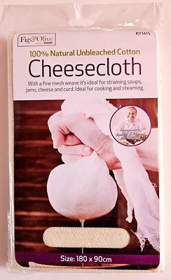 100% COTTON CHEESE CLOTH 180cm X 90cm MUSLIN STRAIN DRAIN STRAINING STEAMING - Image 1 of 4
