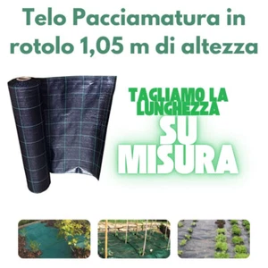 Telo pacciamatura anti erbacce rotolo mt 1,05 con seconda misura personalizzata - Foto 1 di 13