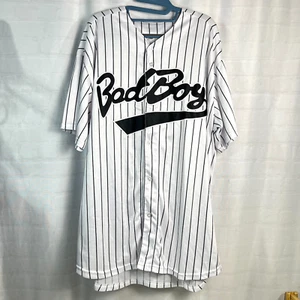 Bad Boy #10 Biggie Baseball Jersey XXXL Striped Hip Hop Shirt Jerseys 3XL - Picture 1 of 5