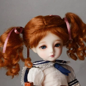[DM] 1/6 BJD YOSD two braids wig SIZE (6-7)" Candycandy Wig (Carrot) - Picture 1 of 5