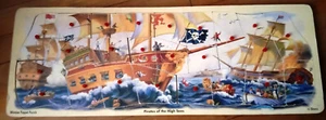 2004 Shure Pirates of the High Seas 24 piece Wooden Puzzles with Pegs - Picture 1 of 3