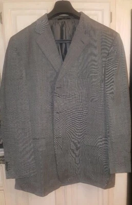 Saks 5th Arnold Brant Men's 100% Wool Grey 3 Button Blazer Sport Coat 48 L-T 42 - Image 1 of 4