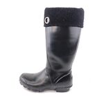 Bogs Alex Solids Black Rubber Rain Boots Womens Size 7 EUR 38 Winter Waterproof