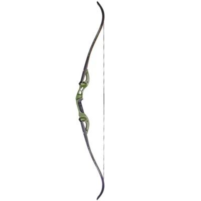 62" Recurve Bow F Interface 25-60lbs Limbs 19'' Riser Archery Hunting Shooting - Image 1 of 4